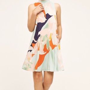 Anthropologie Maeve Les Fauves silk swing dress M